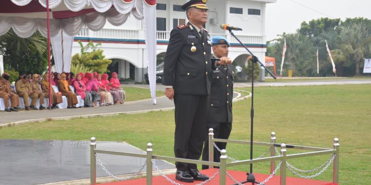 Polres Labusel Gelar Upacara HUT Bhayangkara Ke-78