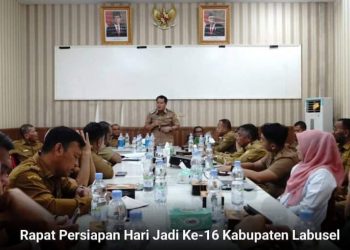 Wabup Pimpin Rapat Persiapan Hari Jadi Ke-16 Kabupaten Labusel