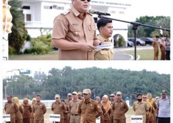 Wabup Labusel Berpesan Pada Apel Gabungan