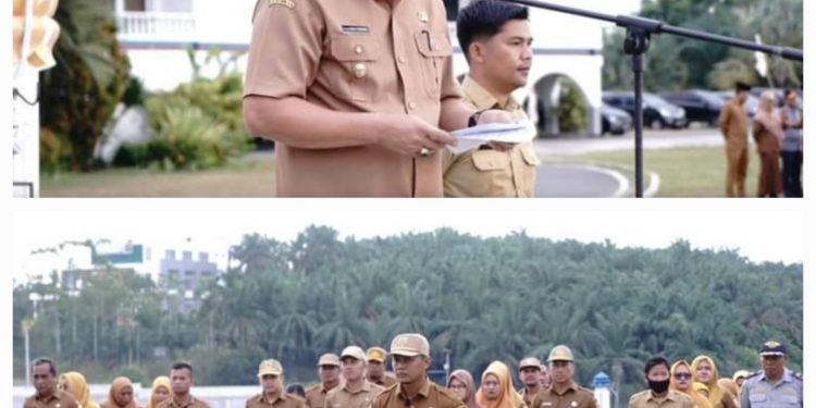 Wabup Labusel Berpesan Pada Apel Gabungan