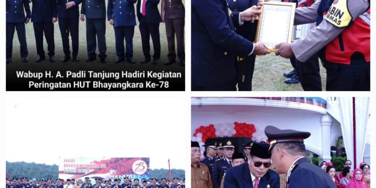 Wabup Labusel Hadiri Kegiatan Peringatan HUT Bhayangkara Ke-78