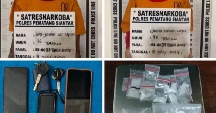 Satnarkoba Kota Pematangsiantar Tangkap Pasutri Saat Edarkan Sabu Di Jalan Sibatu Batu
