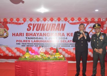 Polres Labusel Gelar Upacara HUT Bhayangkara Ke-78
