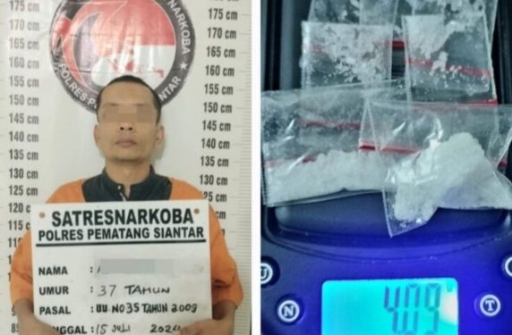 Seorang Residivis Berinisial AP, Di Tangkap Satresnarkoba Polres Kota Pematangsiantar