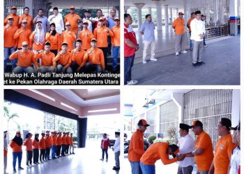 Wabup H. Ahmad Padli Tanjung Melepas Kontingen Atlet ke Pekan Olahraga Daerah Sumatera Utara 2024