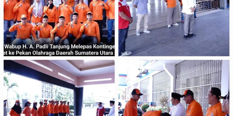 Wabup H. Ahmad Padli Tanjung Melepas Kontingen Atlet ke Pekan Olahraga Daerah Sumatera Utara 2024