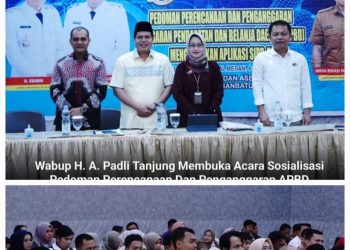 Wabup H. A. Padli Tanjung Membuka Acara Sosialisasi Pedoman Perencanaan Dan Penganggaran APBD