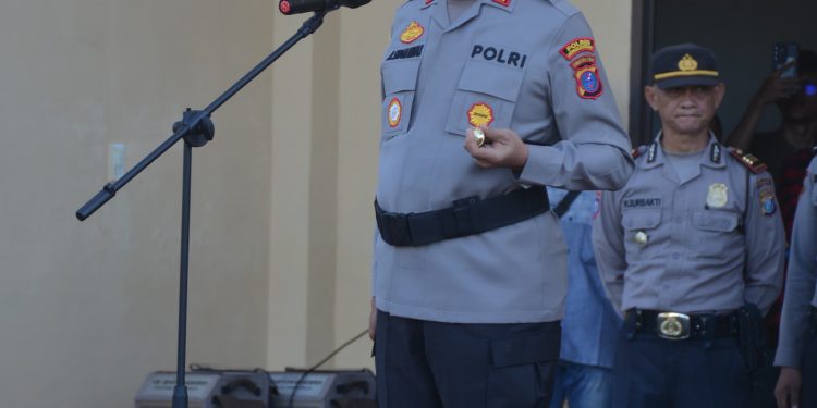 Polres Labusel Gelar Upacara Serah Terima Jabatan PJU Polres Labusel