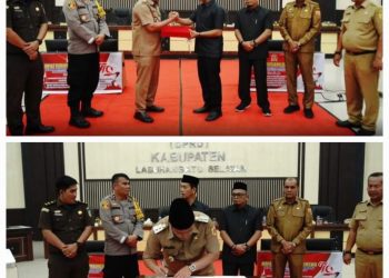 Pemkab dan DPRD Labusel Laksanakan Penandatanganan Nota Kesepakatan Penambahan Penyertaan Modal di PT Bank Sumut