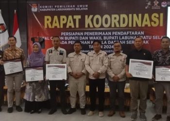 KPU Labusel Gelar Rakor Persiapan Pencalonan Pilkada Serentak 2024