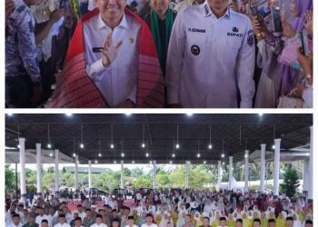 Bupati H. Edimin Sambut PJ Gubsu dan Ustadz Yusuf Mansur dalam Safari Dakwah dan Menyambut PON XXI Aceh-Sumut