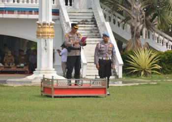 Wabup H.Ahmad Padli Tanjung Hadiri Apel Gelar Pasukan Mantap Praja Toba Polres Labusel 2024