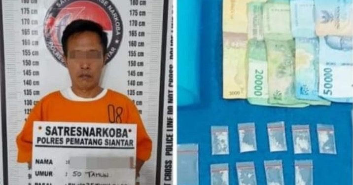Pengedar Narkotika Berumur Separuh Baya, Pasrah Ditangkap Didalam Rumahnya Di Siantar Simarimbun