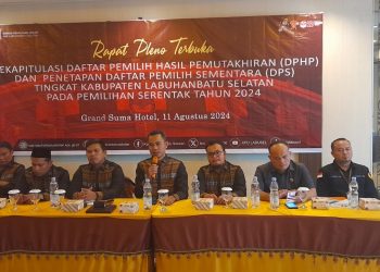 KPU Kab.Labuhanbatu Selatan Adakan Rapat Pleno Terbuka Rekapitulasi DPHP dan DPS Pilkada Serentak 2024