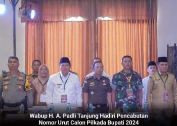 Wabup Ahmad Padli Hadiri Pencabutan Nomor Urut Calon Pilkada Bupati 2024