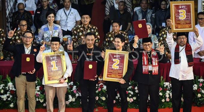 KPU Jakarta Umumkan Hasil Pengundian Nomor Urut Pasangan Cagub-Cawagub 2024