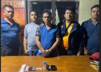 Polsek Bosar Maligas Amankan Seorang Pria Karna Kepemilikan Narkotika Jenis Sabu