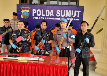 Baru Empat Dari Sembilan Pelaku Curas TBS Bersenjata Di Ringkus Satreskrim Polres Labusel