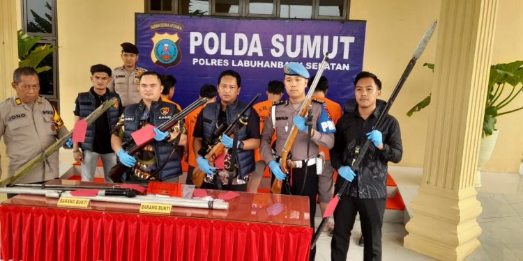 Baru Empat Dari Sembilan Pelaku Curas TBS Bersenjata Di Ringkus Satreskrim Polres Labusel