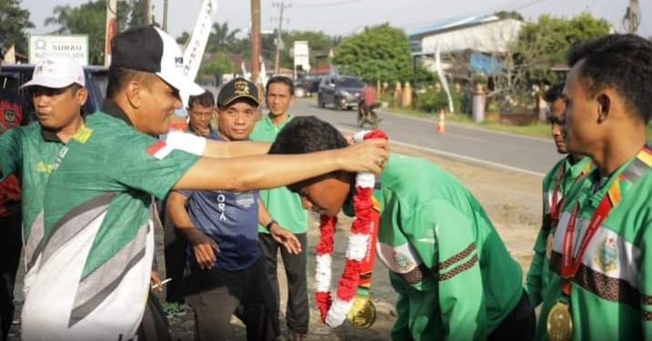 PJ.Sekda Drs.Fuadi,M.AP Sambut Atlet,Pelatih dan Sumut asal Labusel