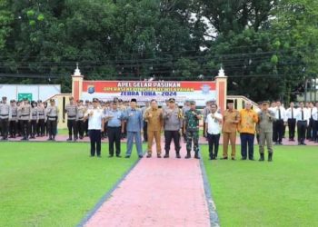 Pjs. Bupati Labura Hadiri Apel Gelar Pasukan Operasi Zebra Toba 2024