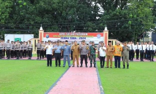 Pjs. Bupati Labura Hadiri Apel Gelar Pasukan Operasi Zebra Toba 2024