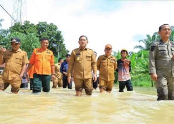 Pjs Bupati Labura Tinjau Langsung Lokasi Banjir dan Beri Bantuan