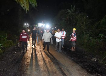Bupati Tapsel Tinjau Pengaspalan Jalan di Angkola Selatan, Warga Sambut Antusias