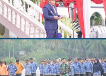 Wabup Pimpin Upacara Hari Pahlawan di Lingkungan Pemkab Labusel
