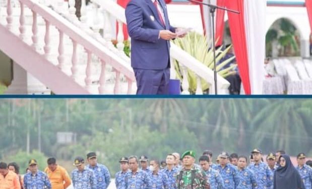 Wabup Pimpin Upacara Hari Pahlawan di Lingkungan Pemkab Labusel