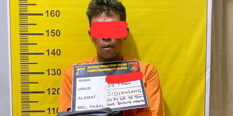 Lagi Polres Labusel Ungkap Kasus TP Narkotika di Desa Tanjung Medan