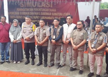KPU Labuhanbatu Selatan Gelar Simulasi Pemungutan dan Penghitungan Suara untuk Pemilu 2024