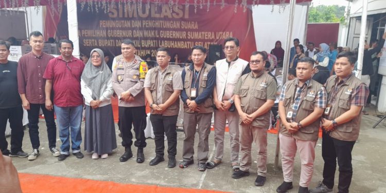 KPU Labuhanbatu Selatan Gelar Simulasi Pemungutan dan Penghitungan Suara untuk Pemilu 2024