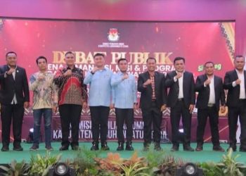Pjs.Bupati Labuhan Batu Utara Hadiri Acara Debat Publik Penajaman Visi dan Misi Calon Bupati