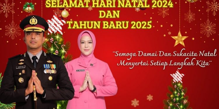 Kapolres Labusel Bersama Jajaran Dan Bhayangkari Sampaikan Ucapan Natal dan Tahun Baru dengan Pesan Perdamaian