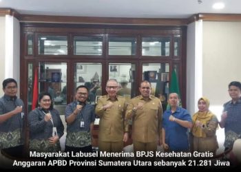 Masyarakat Labusel Menerima BPJS Kesehatan Gratis Anggaran APBD Provinsi Sumatera Utara sebanyak 21.281 Jiwa
