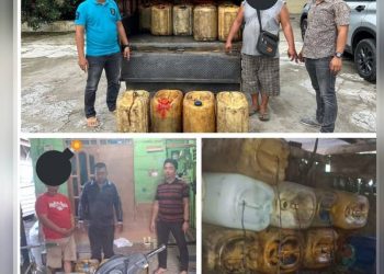 Polsek Kampung Rakyat Berhasil Amankan Pelaku Penimbunan BBM Bersubsidi
