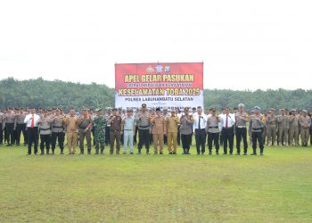 Polres Labuhanbatu Selatan Gelar Apel Pasukan Kewilayahan Operasi Keselamatan Toba 2025