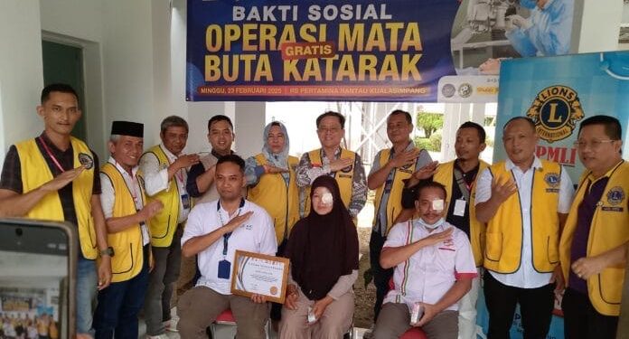 Lions Club Gelar Operasi Katarak Gratis Dihadiri Kadis Perhungan Aceh Tamiang