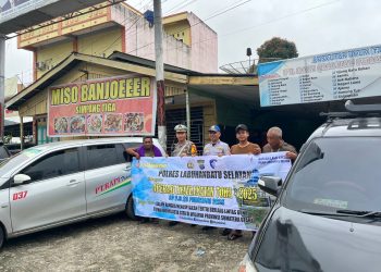 Satlantas Polres Labusel Sosialisasikan Keselamatan Angkutan Umum dalam Ops Keselamatan Toba 2025