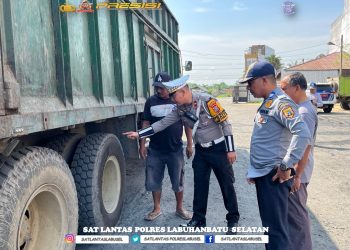 Satlantas Polres Labusel Gelar Ramp Check dalam Operasi Keselamatan Toba 2025