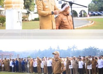 Bupati Labusel Fery Syahputra Pimpin Apel Gabungan Perdana