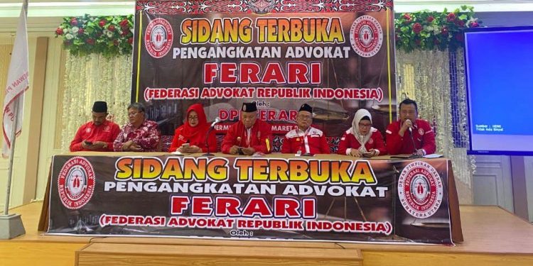 DPP FERARI Gelar Pengangkatan dan Pembekalan Advokat Angkatan X di Medan