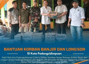 Wakil Wali Kota Padangsidimpuan Terima Bantuan Banjir dan Longsor dari Anggota DPR RI