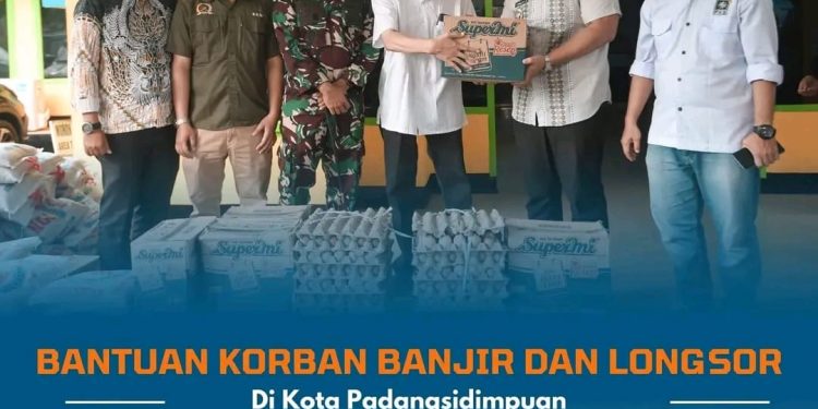 Wakil Wali Kota Padangsidimpuan Terima Bantuan Banjir dan Longsor dari Anggota DPR RI