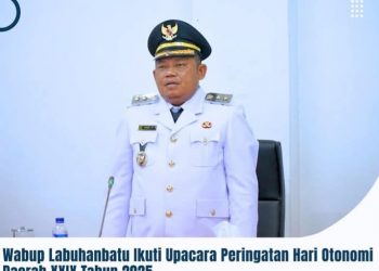 Wabup Labuhan Batu H.Jamri ST,Ikuti Upacara Peringatan Hari Otonomi Daerah Ke XXIX Tahun 2025