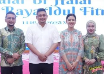 Bupati Labusel Fery Sahputra Hadiri Open House di Rumah Dinas Gubernur Sumut
