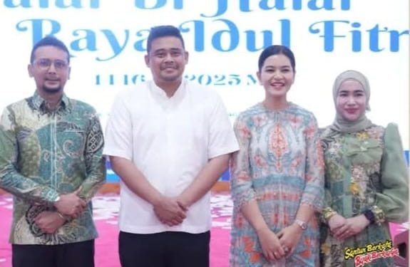 Bupati Labusel Fery Sahputra Hadiri Open House di Rumah Dinas Gubernur Sumut