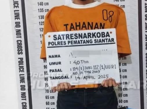 Edarkan Narkotika Jenis Sabu Di Jalan Melati, Salah Satu Warga Sibatu Batu Diringkus Polres Kota Pematangsiantar