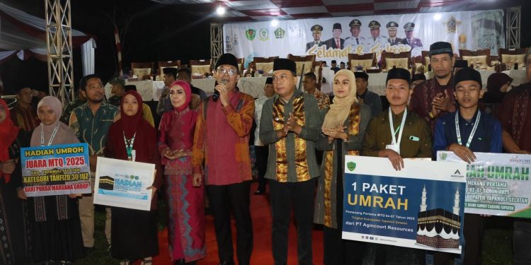 Kecamatan Sayur Matinggi RaihJuara Umum MTQ ke-57 Tingkat Kabupaten Tapanuli Selatan